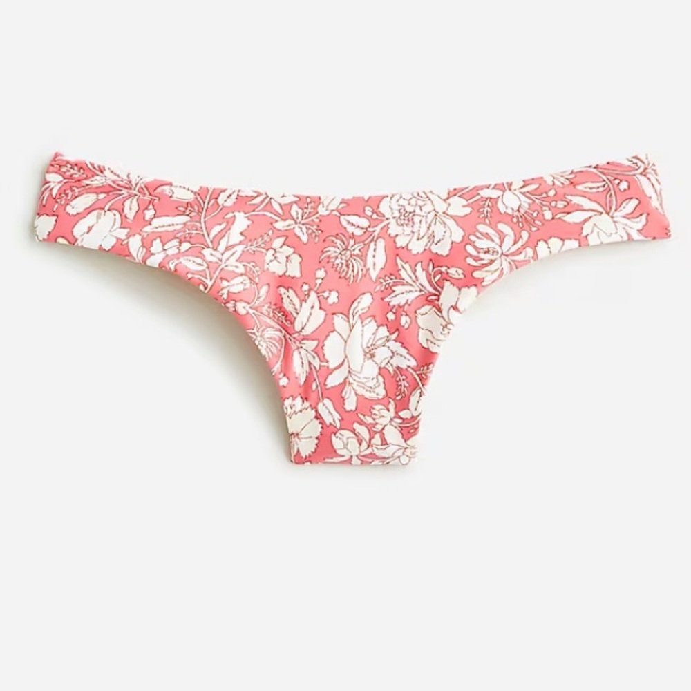J Crew Curved waist cheeky bikini bottom in tossed floral NWT